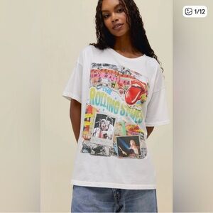 Daydreamer Rolling Stones Oversized Time Waits For No One Vintage Tee Shirt, 2X